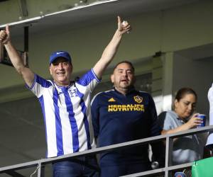 Puga fue visto muy alegre gritando los goles de la Selección de Honduras que se impuso ante la selección caribeña.