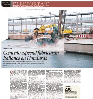 Cemento ferroso saldrá de Cedros