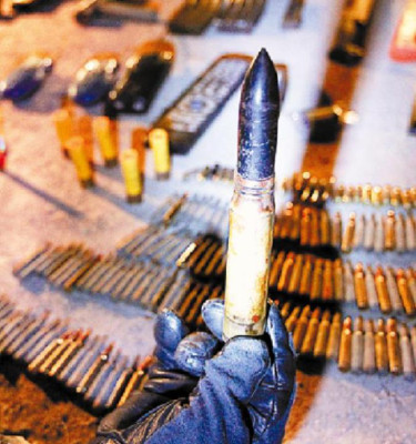 Armas y municiones en allanamientos