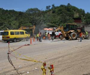 La construcción de la rotonda en el desvío a El Lolo es el paso para terminar la segunda etapa en la carretera que conduce de Tegucigalpa a Olancho