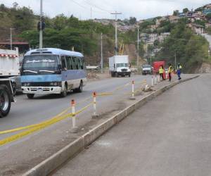 Pie de foto: La Secretaría de Infraestructura y Transporte informó que la ampliación de la salida a Olancho registra avances en su etapa final y prevé concluir los trabajos en agosto.