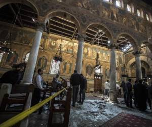 En el interior, horas después del atentado, reinaba un olor intenso a sangre, constató un periodista de la AFP (Foto: AFP/ El Heraldo Honduras/ Noticias de Honduras)