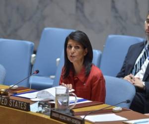 Nikki Haley, embajadora de los Estados Unidos ante la ONU (Foto: AFP)