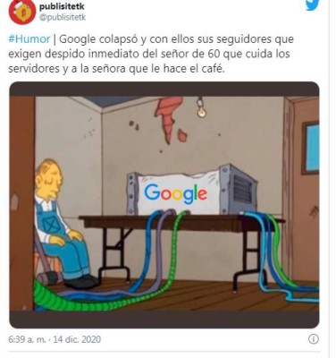 Los inesperados memes que dejó la caída mundial de Google