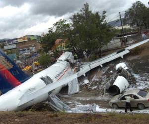 En este accidente de TACA fallecieron cinco personas en mayo de 2008 y unas 60 personas lesionadas.