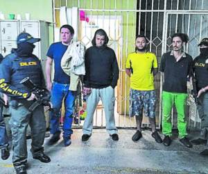 Los hombres fueron capturados el jueves anterior en una operación simultánea en Tegucigalpa.