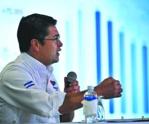El presidente Juan Orlando Hernández destacó ayer la baja en la tasa de homicidios.