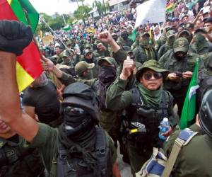 Bolivian ex-President Evo Morales speaks during a press conference at the Museum of the City of Mexico on November 13, 2019. - Morales arrived on the eve in Mexico -which granted him political asylum- after resigning amid growing unrest triggered by his controversial re-election to a fourth term. (Photo by PEDRO PARDO / AFP)