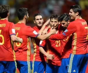España goleó 8-0 a Liechtenstein en su primer partido clasificatorio para el Mundial de Rusia-2018 (Foto: AFP)