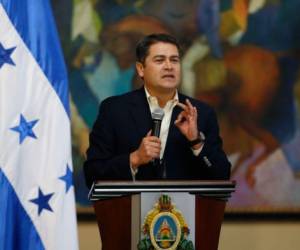 El presidente de Honduras Juan Orlando Hernández.