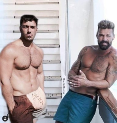 Ricky Martin disfruta junto a sus hijos y esposo en playas del Caribe