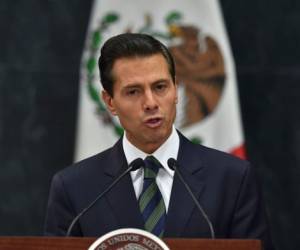 Enrique Peña Nieto durante la conferencia de prensa con Donald Trump