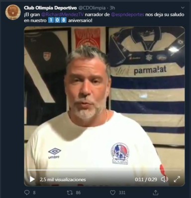 FOTOS: Así felicitaron al Olimpia por sus 108 años de historia