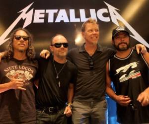 Kirk Hammett, Lars Ulrich, James Hetfield y Robert Trujillo.