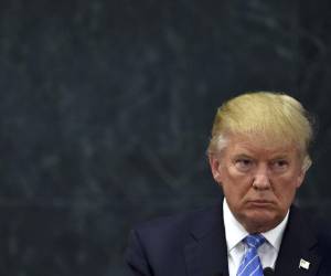 Donald Trump en conferencia de prensa en México