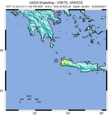 Un terremoto de 6.2 grados sacude la isla de Creta