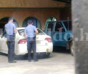 Las autoridades investigan quien traslado el taxi desde Nuevo Sacramento a la Villa Franca (Foto: El Heraldo Honduras/ Noticias de Honduras)
