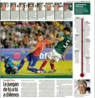 Portadas de medios mexicanos no perdonan al Tri tras la derrota ante Chile