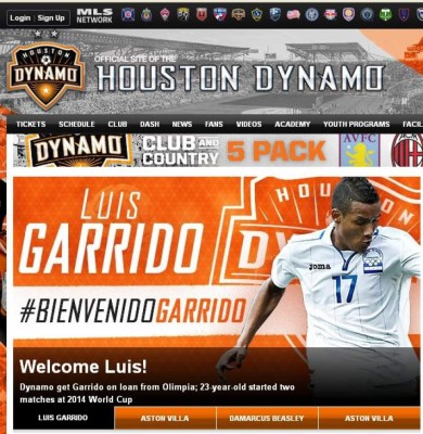 Garrido fue presentado en el Houston de la MLS
