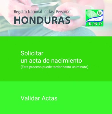 Hondureños emitirán actas de nacimiento desde el celular