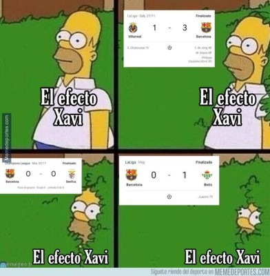 Memes no perdonan al Barcelona y Xavi tras derrota ante el Betis