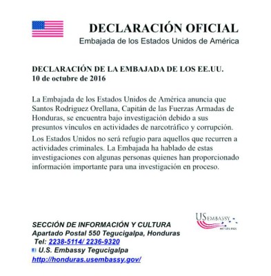 Las FF AA demandan a EUA pruebas en contra de oficiales