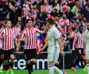 El Real Madrid venció este sábado en el campo del Athlétic Bilbao (7º) por 2-1, en la 28ª jornada de la liga española. Foto: AFP