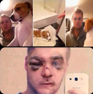 Joven recibe paliza por golpear brutalmente a su perro