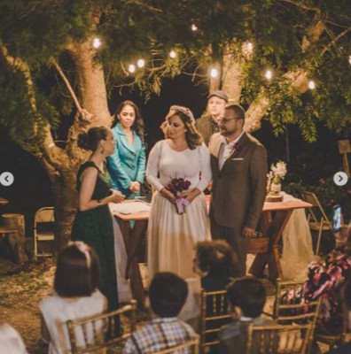 Anna Muñoz, presentadora hondureña, comparte las fotografías de su boda civil