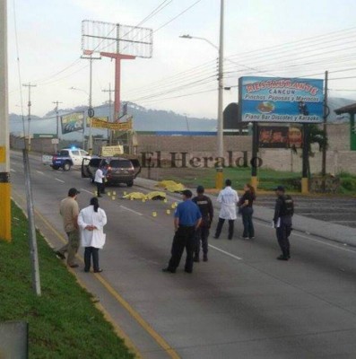 Matan a cuatro sujetos en la salida de Tegucigalpa al norte de Honduras