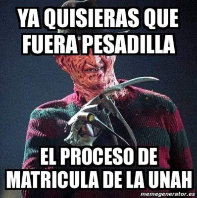 Divertidos memes se burlan del sistema de matrícula de la UNAH