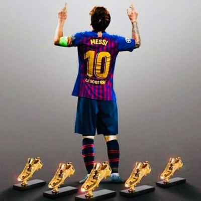 Las mejores fotos de Leo Messi tras la entrega de su 5ta Bota de Oro