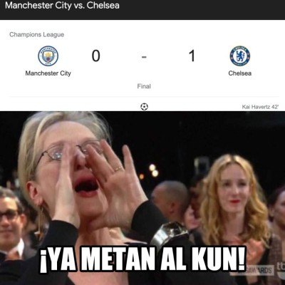 Memes no perdonan a Agüero y Guardiola tras victoria del Chelsea en la final de la Champions