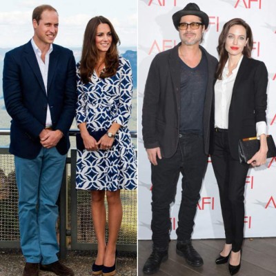 Visita real de Brad y Angelina