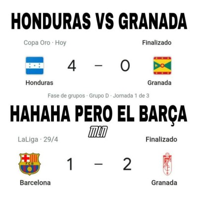Los divertidos memes que dejó la victoria 4-0 de Honduras frente a Granada