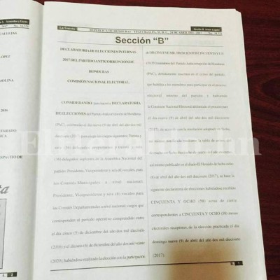 Resultados de las elecciones internas del Pac fueron publicados en La Gaceta