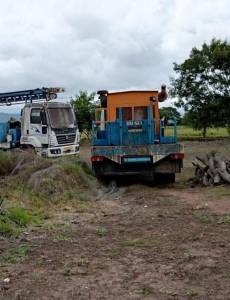 Parte del material de riego y equipo actualmente yace en el Centro Experimental Las Acacias, dependencia de la Secretaría de Agricultura y Ganadería.