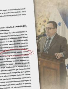 El rector Roy Donando Menjívar, tras asumir el cargo, pidió a la Comisión de Gestión de la Unag la aprobación de un incremento de 20,000 lempiras de plus salarial.