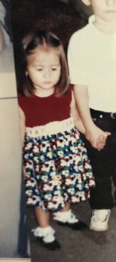 Karla López cuando era una niña.