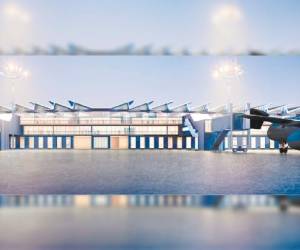 Así se apreciará la fachada del futuro aeropuerto de Palmerola, en Comayagua, en la zona central de Honduras.