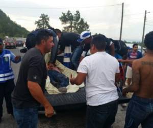 Los heridos fueron trasladados al hospital Dr. Roberto Suazo Cordoba debido a la gravedad de las lesiones.