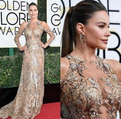 Sofía Vergara deslumbró con escote en los Globos de Oro 2017 &nbsp;&nbsp;