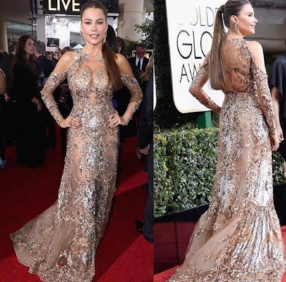 Sofía Vergara deslumbró con escote en los Globos de Oro 2017 &nbsp;&nbsp;