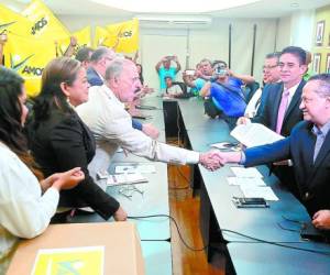 Augusto Cruz Asensio, líder de Vamos, entregó 78 mil firmas al TSE.