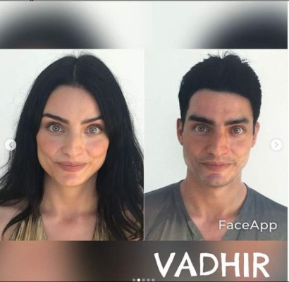 Aislinn Derbez se transforma en hombre con FaceApp y la comparan con Vadhir
