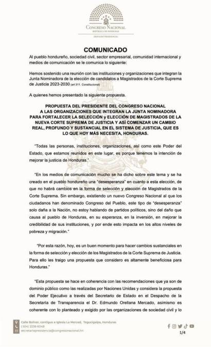 Científicos y hasta llamados por la NASA: hondureños propuestos por Luis Redondo para acompañar a Junta Nominadora