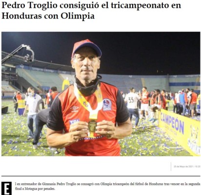 Prensa internacional llena de elogios al Olimpia y a Pedro Troglio por el tricampeonato