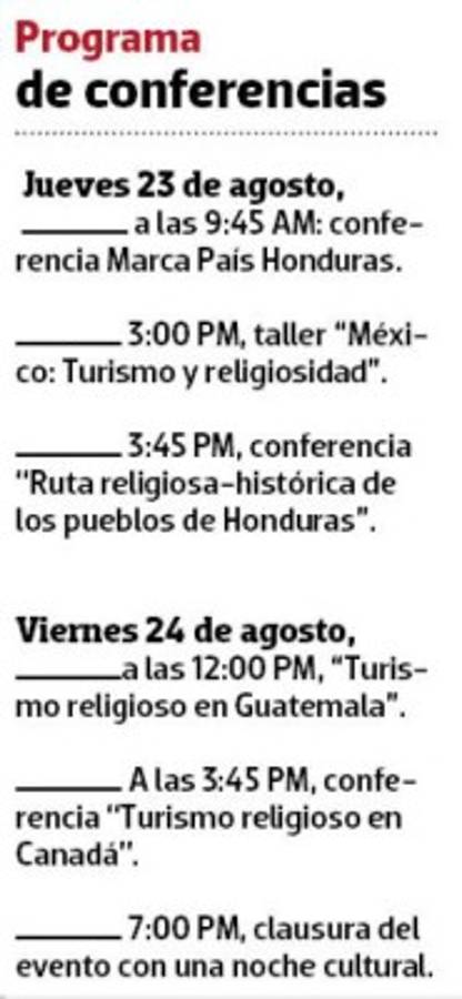 Comayagua instala este jueves el XIV Congreso de Turismo Religioso