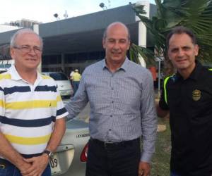 Miguel Falero arribó este sábado a la ciudad industrial donde fue recibido por los dirigentes aurinegros.
