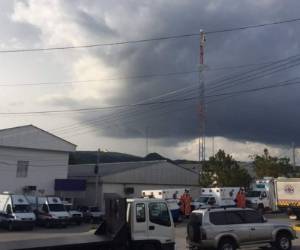 Así se apreciaba esta tarde el cielo sobre Tegucigalpa con amenazas de tormenta (Foto: Copeco).